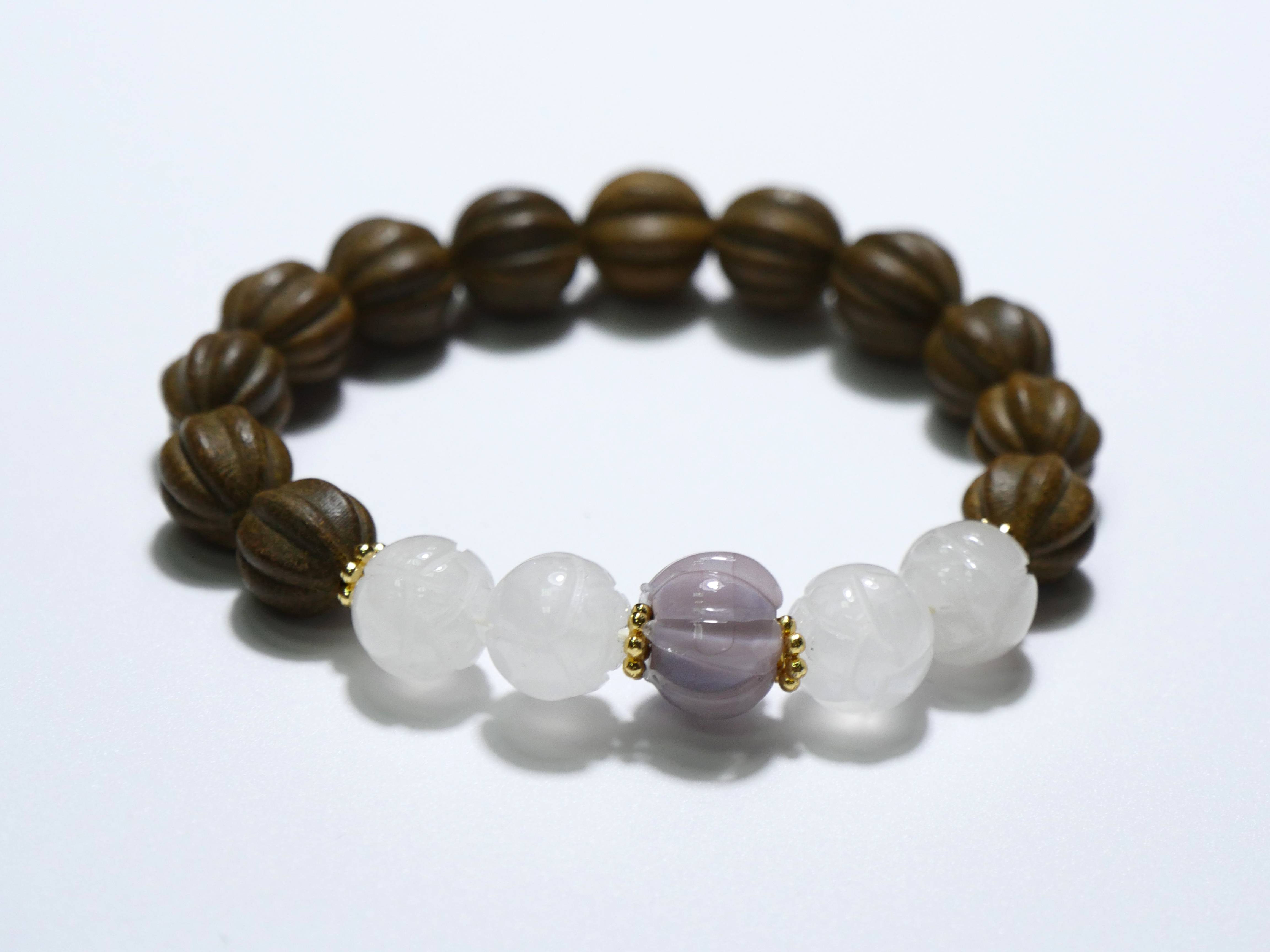 【沉瑜香】紫蓮安神定魄藥香珠手串